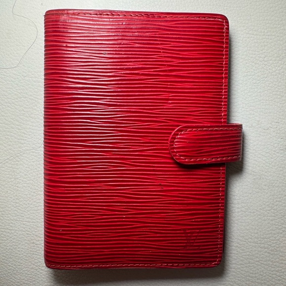Louis Vuitton Red Epi Leather Agenda/Wallet COA Included!